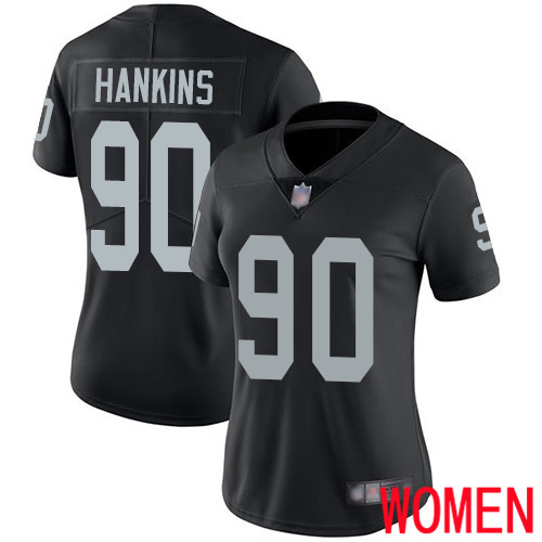 Oakland Raiders Limited Black Women Johnathan Hankins Home Jersey NFL Football #90 Vapor Jersey